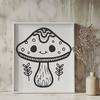 Detailed Mushroom Vector Art A vector illustration of a mushroom with detailed caps and stems.