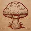 Beautiful Mushroom Vector Graphic A vector illustration of a mushroom, suitable for printing or digital use.
