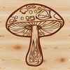 Free SVG Mushroom Template A stylized illustration of a mushroom, suitable for vector design and commercial use.