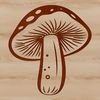 Mushroom Clip Art Illustration An SVG design of a single mushroom with intricate details.