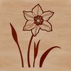 Blooming Beauty Daffodil Vector A detailed illustration of a daffodil flower in full bloom, suitable for digital designs and craft projects.