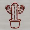 Simple line drawing illustration of a desert plant, suitable for gardening and nature themes.
