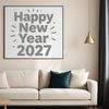 A vector illustration of the New Year 2027 with inspiring quotes.