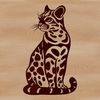 Free Vector Big Cat Illustration An isolated illustration of a big cat species, the ocelot, in a neutral background.