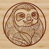 A sloth illustration made with vector lines, suitable for various design applications.