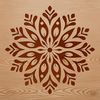 Ornate Snowflake Clip Art A delicate, intricately detailed snowflake design.