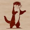 An SVG vector graphic design featuring an otter animal silhouette.