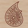 Beautiful Paisley Clip Art Image A decorative, ornate paisley pattern, suitable for various designs and crafts.