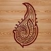Free Vector Paisley Pattern SVG Ornate paisley pattern used as a vector design element for various digital applications.