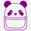 Cute Panda Vector Clip Art A cute and cuddly giant panda bear with distinctive black and white markings, ideal for vector designs or clip art.