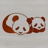 Beautiful Asian Bear Design A black and white illustration of a wild panda, suitable for vector art design.
