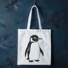Simple Penguin Outline Drawing A cartoon penguin silhouette made from simple vector lines.