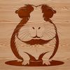 A Guinea Pig illustration in vector format for graphic design and cutting purposes.