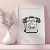Free SVG Telephone Illustration Illustration of a standard telephone with keypad and receiver.
