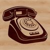 Traditional Handset SVG Image A simple illustration of a traditional phone with a cord, suitable for use in various digital designs.