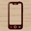 Editable Smartphone Graphic An editable vector graphic representation of a smartphone with detailed design elements.