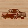 Classic Pickup Truck Illustration A 2D illustration of a classic pickup truck, suitable for digital cutting machines and vector design.