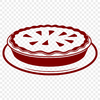 Classic Pie Design Vector Graphic A digital illustration of a classic dessert pie in a circular shape.