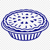 Sliceable Pie Illustration A digital illustration of a sliceable pie, suitable for cutting machine designs or vector graphics.