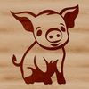 Adorable Piglet Sitting Pretty A small farm animal sitting on its haunches, with a rounded body and short legs.
