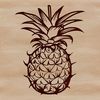 A high-quality SVG illustration of a ripe pineapple on a white background, suitable for various designs and crafts.