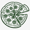 Mozzarella Masterpiece A digital illustration of a classic cheese pizza with melted mozzarella on a circular crust.