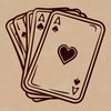Illustrated Playing Cards with Unique Designs A set of illustrated playing cards with distinctive designs and patterns.