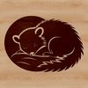 A realistic illustration of a possum, suitable for use in vector design projects and cut out with a cutting machine.