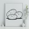 Free SVG Clip Art Design - Potato A high-resolution vector graphic of a single potato, ideal for use in various digital applications.