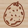 Beautiful Potato Clip Art A stylized illustration of a potato, ideal for use in digital designs.