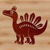 A prehistoric dinosaur illustration in vector format for use as clip art.