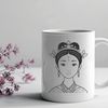 Beautiful Princess SVG Graphic Design Element A female character illustration in a regal pose, suitable for various graphic designs.
