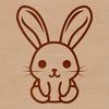 Whimsical Sitting Critter Illustration An adorable vector illustration of a seated animal with bold lines and minimal details.