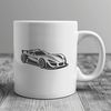 Simple Racing Vehicle Design A high-performance racing car depicted in a simple, vector style illustration.