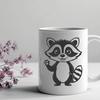 Beautiful Wildlife Clip Art Image Illustration of a raccoon in vector format.