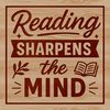 Close-up of a person reading a book with inspirational quotes on a background.