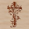 A simple illustration of a Christian crucifix, often used as a symbol in religious contexts.