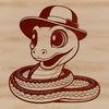 Reptile Illustration for Design A cartoon representation of a reptile, suitable for various design applications.