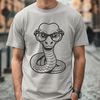 Snappy Study Buddy A cartoon-style illustration of a reptile wearing glasses.