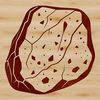 Rock Texture Illustration A 2D digital illustration of a rock with detailed texture.