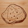 Rock Clip Art Graphics A geometric 2D illustration of a rock, suitable for vector design applications.