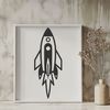 Spacecraft Design SVG File A detailed spacecraft design created with vector art and digital tools.