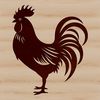Rooster Portrait in Bright Colors A illustration of a farm animal, specifically a cockerel with vibrant plumage.