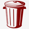 Vector Trash Can Illustration A simple illustration of a trash can in vector format for graphic design and printing.