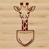Giraffe SVG Illustration A high-quality illustration of a giraffe, a tall savanna-dwelling animal.