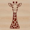 A large, spotted mammal with long neck and legs roaming in a savannah.