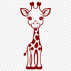 Spotted Mammal Illustration A tall, long-necked mammal with spotted fur.
