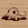 Vector illustration of a salamander, suitable for cutting machines or laser cutters.