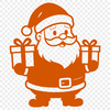An SVG graphic depiction of a jolly Father Christmas figure.