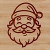 Jolly Old Elf Vector Graphic A vector graphic design of Santa Claus with a jolly expression.